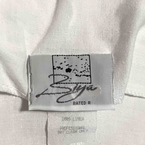 White 100% Pure Linen Cropped Jacket and Pants - Picture 3 of 8